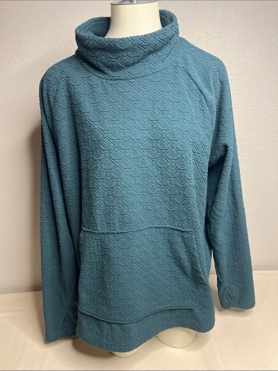 Eddie Bauer Sweaters - Eddie Bauer Teal Textured Cowl Neck Sweater